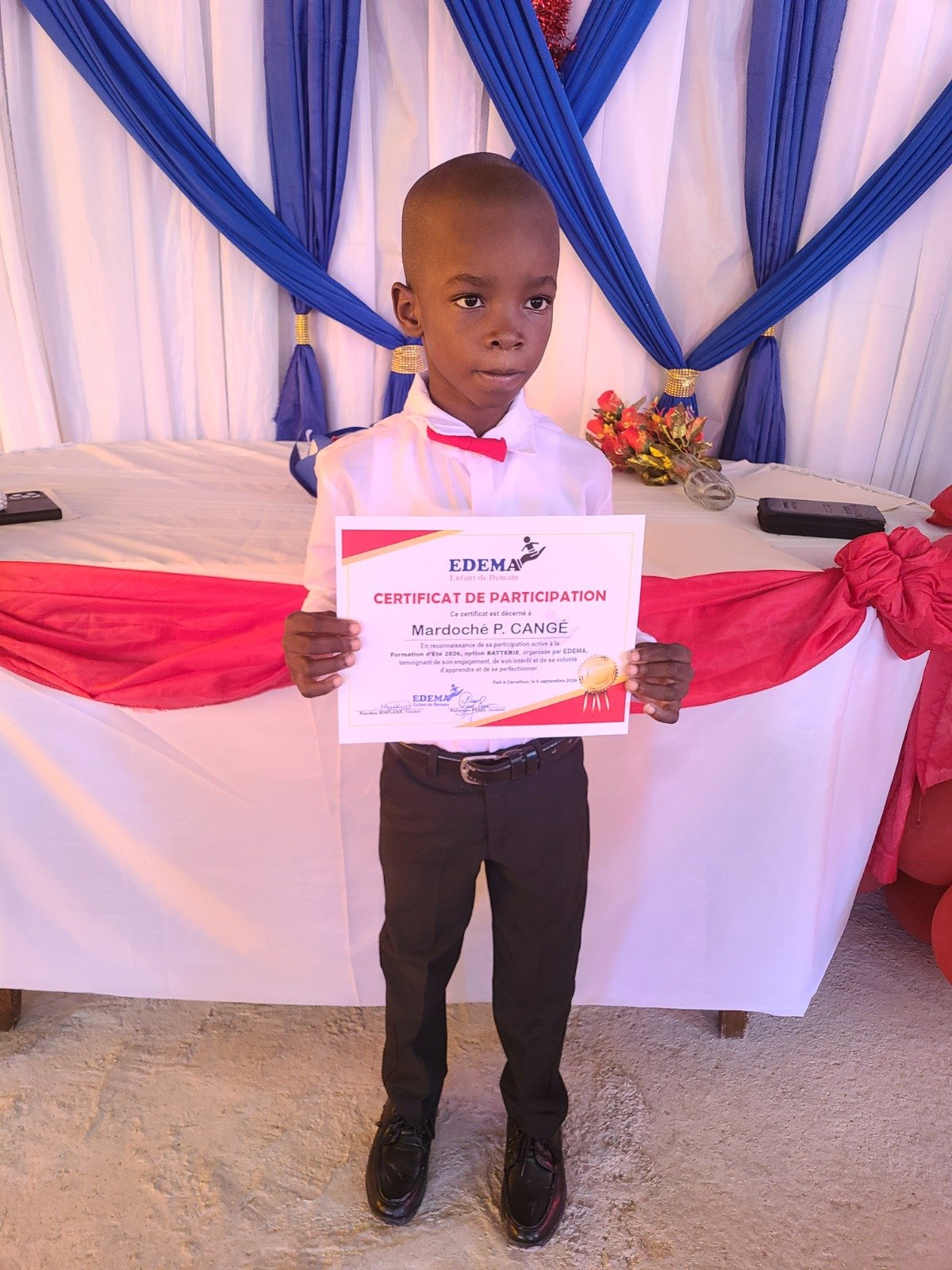 Remise des certificats,formation d'été 2026