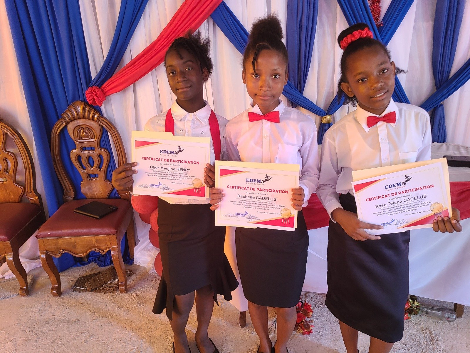 Remise des certificats,formation d'été 2026